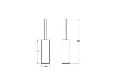 VitrA A4489326 Origin Tuvalet Fırçalığı, Yerden, Bakır