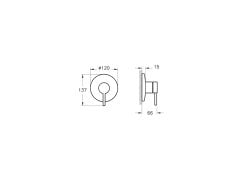 Vitra A42621 Origin Ankastre Duş Bataryası Krom (Sıva Üstü Grubu)