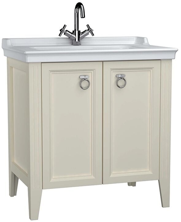 Vitra 62155 Valarte Lavabo Dolabı 80 Cm Lavabolu Fildişi