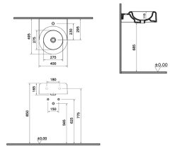Vitra 7317B403-0041 Liquid Lavabo 40cm-Beyaz VC