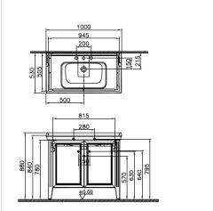 Vitra 62166 Valarte Lavabo Dolabı 100 Cm Lavabolu Gri