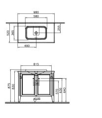 Vitra 62172 Valarte Lavabo Dolabı 100 Cm Lavabolu Gri