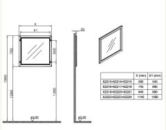 Vitra 62222 Valarte Düz Ayna 120 Cm Beyaz