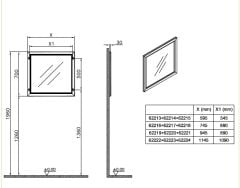Vitra 62222 Valarte Düz Ayna 120 Cm Beyaz