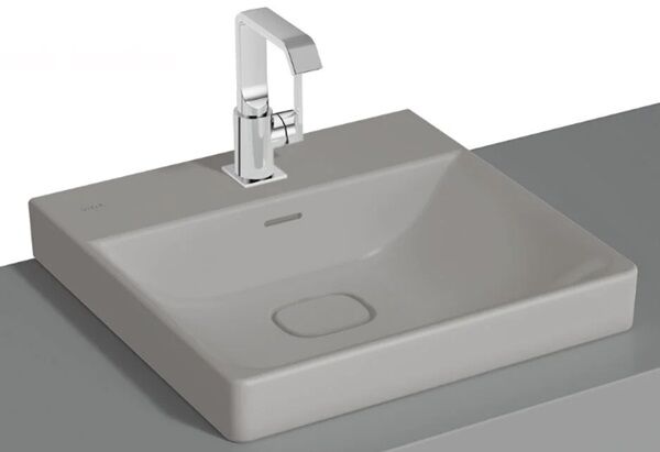 Vitra 7525B076-0973 Metropole Çanak Lavabo 50 cm M.Taş Gri