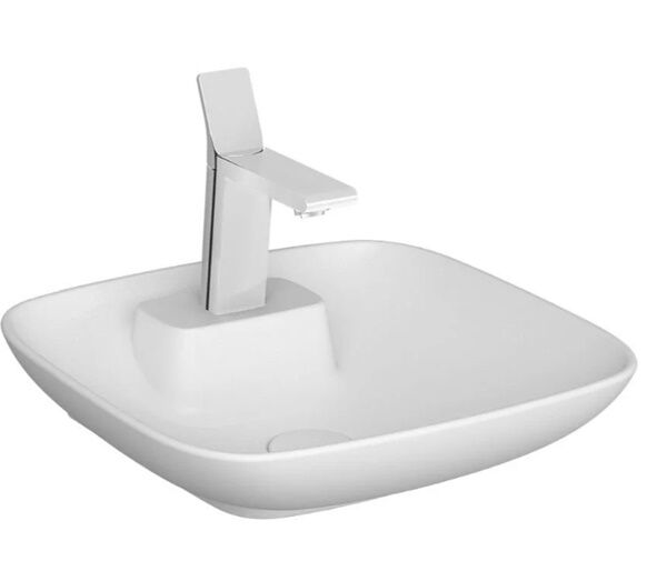 VitrA Memoria Tezgah Üstü Çanak Lavabo Kare 45cm Mat Beyaz, 5887B401-0041
