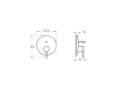Vitra A4262036WTC Origin Ankastre Banyo Bataryası Mat Siyah (Sıva Üstü Grubu)