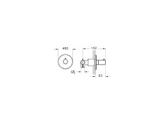 Vitra A42623 Origin Ankastre 2 Yollu Yönlendirici Krom
