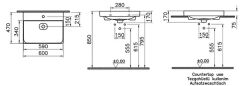 Vitra 7526B003-0041 Metropole Asma Lavabo 60 cm P.Beyaz
