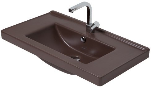 Smanni Antares Çanak Lavabo Tezgah Üstü Mat Moka 85x46
