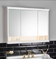 Vitra 62239 Valarte Aydınlatmalı dolaplı Ayna 120 Cm Fildişi