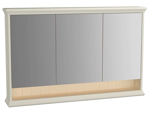 Vitra 62239 Valarte Aydınlatmalı dolaplı Ayna 120 Cm Fildişi