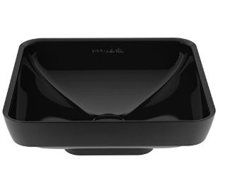 Vitra Water Jewels Kare Çanak Lavabo 40 Cm  Parlak Siyah 4441B470-0016