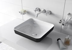 Vitra Water Jewels Kare Çanak Lavabo 40 Cm  Parlak Siyah 4441B470-0016