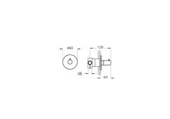 Vitra A42624 Origin Ankastre 3 Yollu Yönlendirici Krom