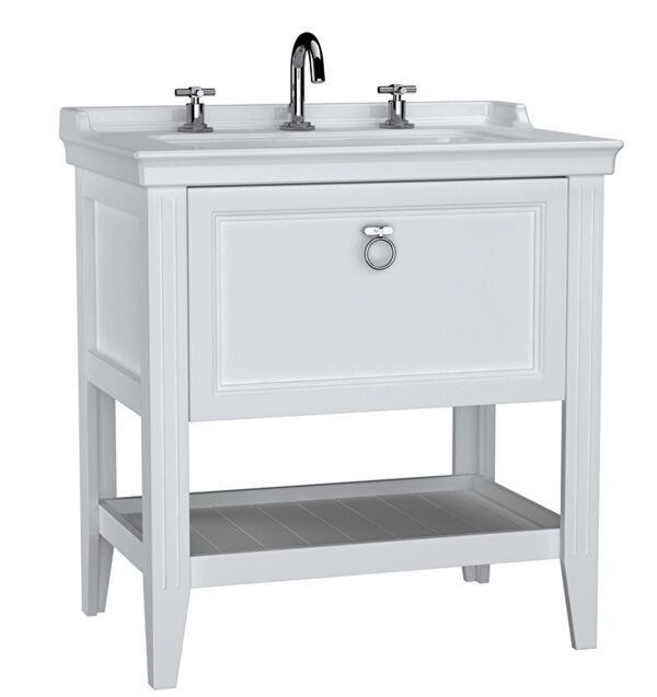 Vitra 62189 Valarte Lavabo Dolabı 80 Cm Lavabolu Beyaz