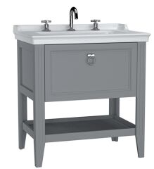 Vitra Valarte Lavabo Dolabı 80 Cm Lavabolu Gri 62190