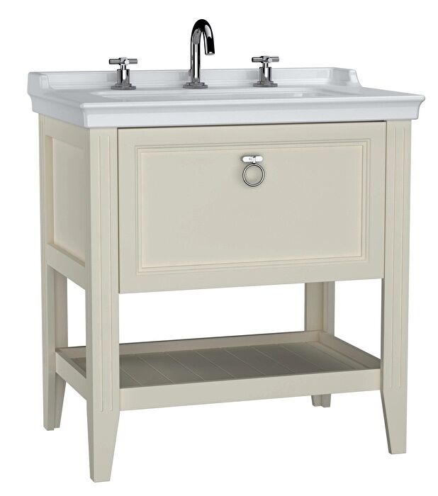 Vitra Valarte Lavabo Dolabı 80 Cm Lavabolu Fildişi 62191