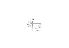 Vitra A4262236 Origin Çıkış Ucu Mat Siyah
