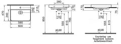 Vitra 7526B001-0937 Metropole Çanak Lavabo 60 cm M.Beyaz