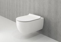Bocchi 1416-001-0128-1 Tondo Rimles Asma Klozet Parlak Beyaz + Kapak