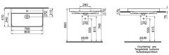 Vitra 7527B003-0001 Metropole Asma Lavabo 80 cm P.Beyaz