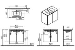 Vitra Mia Plus Square Lavabo dolabı 80 cm 69722