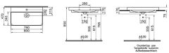 Vitra 7527B083-0041 Metropole Asma Lavabo 80 cm M.Siyah
