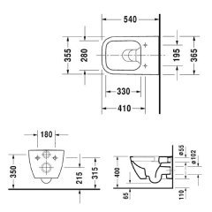 Duravit Happy D.2 Asma Rimless Klozet Seti Beyaz