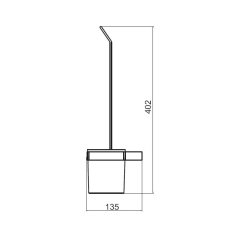 Dekor Banyo SS304 Black Klozet Fırçalık Mat Siyah