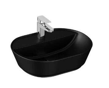 VitrA  GeoTezgah Üstü Çanak Lavabo 55 cm Mat Siyah 7428B083-0041