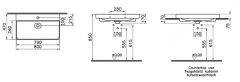 Vitra 7527B076-0973 Metropole Çanak Lavabo 80 cm M.Taş Gri
