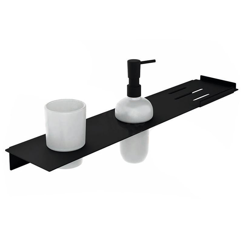 Dekor Banyo SS304 Etajer Mat Siyah