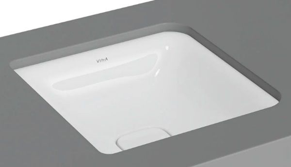 VitrA 7533B003-1083 Metropole Kare Tezgah Altı Lavabo,40 cm, Beyaz