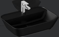 VitrA GeoTezgah Üstü Lavabo 60 cm Mat Siyah 7426B083-0041