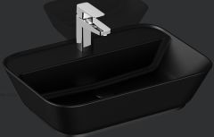VitrA GeoTezgah Üstü Lavabo 60 cm Mat Siyah 7426B083-0041