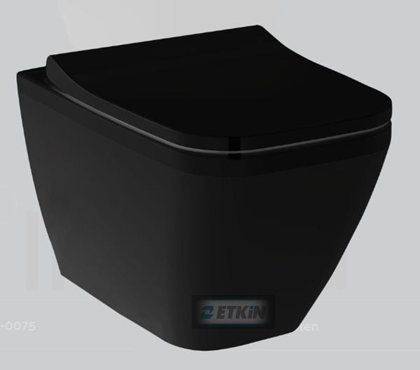 VitrA Integra Square Rim-ex Asma Klozet  Mat Siyah 7082B083-0090