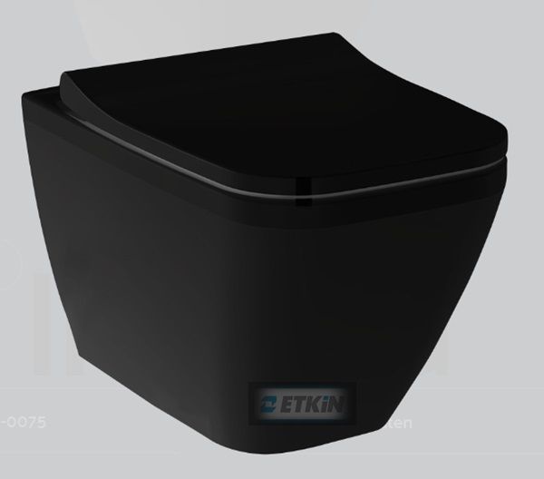 VitrA Integra Square Rim-ex Asma Klozet  Mat Siyah 7082B083-0090