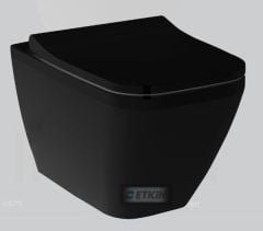 VitrA Integra Square Rim-ex Asma Klozet  Mat Siyah 7082B083-0090