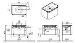 Vitra Glora Lavabo dolabı 80 cm Mat Soft Bej 80372