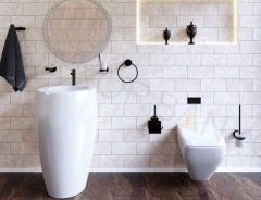 Dekor Alina Black Klozet Fırçası Mat Siyah