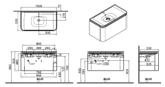 Vitra Glora Lavabo dolabı 100 cm Mat Soft Bej 80375