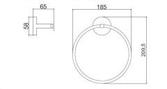 Dekor Alina Black Halka Havluluk Mat Siyah