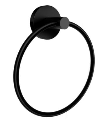 Dekor Alina Black Halka Havluluk Mat Siyah