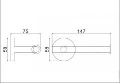 Dekor Alina Proje Tuvalet Kağıtlığı - Krom