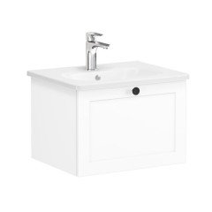 Vitra Root Classic 68778 Lavabo Dolabı, Tek Çekmeceli, 60 Cm, Mat Beyaz, Yuvarlak Lavabolu