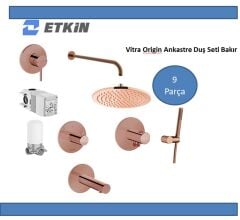 Vitra Origin Ankastre Duş Bataryası Parlak Bakır