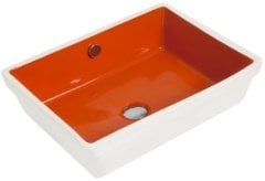 Smanni Atlas Tezgah Altı Lavabo 54x40 cm Turuncu