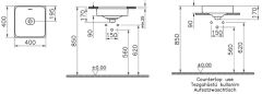 Vitra 7533B083-1398 Metropole Kare Çanak Lavabo 40 cm M.Siyah