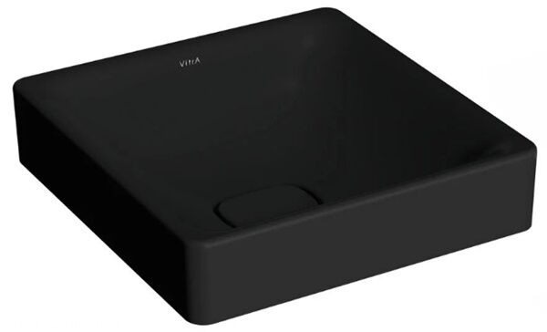 Vitra 7533B083-1398 Metropole Kare Çanak Lavabo 40 cm M.Siyah